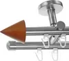 BASIT® Innenlauf Gardinenstange Edelstahl Look 16mm Produktbild-Vorschau 1