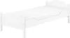Einzelbett weiß 90x200 Futonbett Bettrahmen Singlebett Produktbild-Vorschau 1