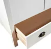 vidaXL Šatní skříň se 2 dveřmi Hill White 89x50x170 cm Náhled obrázku produktu 6