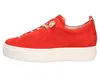 A red suede sneaker with a white platform sole, shown from the side against a white background. Náhľad obrázku produktu