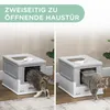 Katzentoilette D31-061V00GY, herausnehmbares Bodenfach, Produktbild-Vorschau 10