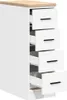 vidaXL Armadio per garage bianco 30x51x85 cm in legno di Anteprima dell’immagine prodotto 5