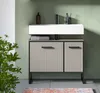 Bagno wastafel 2 deuren lichtgrijs, crèmekleurig. Anteprima dell’immagine prodotto 6