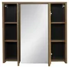 Badezimmerschrank mit Spiegel 80 cm, 3 Türen, Eiche Huton Produktbild-Vorschau 3