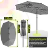 Faziango XXL Sonnenschirm Grau mit LED-Licht – Produktbild-Vorschau 2