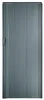 A closed gray folding door with vertical panels and a handle on the left side. Produktbild-Vorschau