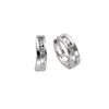 F Klappcreolen 925/- Sterling Silber 1,3cm weiß Zirkonia Produktbild-Vorschau 1