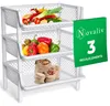 Novaliv 3 Stück Korbregal Weiß Steckregal Stapelbar & Produktbild-Vorschau 1