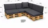 Setgarden Large Palettenkissen 8er Set Outdoor 120x60x10cm Produktbild-Vorschau 2