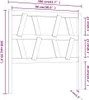 vidaXL Kopfteil Grau 106x4x100 cm Massivholz Kiefer - Produktbild-Vorschau 6