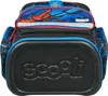 A close-up, front-facing view of a Spiderman-themed backpack. Produktbild-Vorschau
