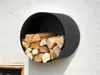 DanDiBo Kaminholzregal Innen Metall Schwarz Rund Wand 50 cm Produktbild-Vorschau 8