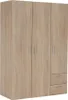 A three-door wardrobe with two drawers at the bottom, shown from a slight angle. Náhľad obrázku produktu