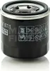 A black oil filter with white text and icons on a white background. Podgląd zdjęcia produktu