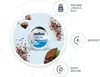 A Lavazza Blue coffee capsule surrounded by coffee beans and chocolate pieces, with marketing icons and text. Produktbild-Vorschau