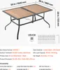 VEVOR Terrassentisch Gartentisch Balkontisch (1505 x 960 x Produktbild-Vorschau 7