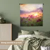 MuchoWow® Wandteppich Wandbehang Sonnenuntergang - Blumen - Produktbild-Vorschau 4