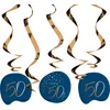 5 Elegant Blue 50th Birthday Spiralhänger Produktbild-Vorschau 1