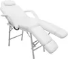 vidaXL Kosmetikstuhl Tragbar Kunstleder 185×78×76 cm Weiß Produktbild-Vorschau 2