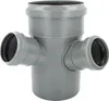 HT Eckabzweig Doppelabzweig Ø 110/50/50 x 67°, mit 3-fach Produktbild-Vorschau 1