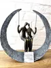 Gilde Skulptur, rund, "Swing", Paarmotiv, Kunstharz, grau, Anteprima dell’immagine prodotto 8