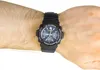 A black G-Shock watch is worn on a person's wrist. Produktbild-Vorschau