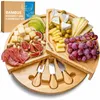 BlauKe® Plateau à fromage en bambou avec couteau à fromage Voir les images du produit 1