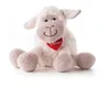 A plush sheep toy sitting on a white background. Produktbild-Vorschau