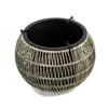 Polyrattan Blumenampel rund grau Ø 32cm Korb Blumentopf Produktbild-Vorschau 3