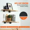 Two wooden shelves mounted on a white wall with decorative items on them. Anteprima dell’immagine prodotto