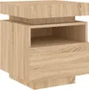 vidaXL Nachttisch mit LED-Leuchten Sonoma-Eiche 40x39x48,5 Produktbild-Vorschau 3