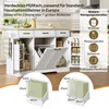 Isola da cucina mobile Merax con piano di lavoro Anteprima dell’immagine prodotto 10
