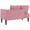 vidaXL Chaiselongue mit Kissen Rosa Samt Produktbild-Vorschau 5