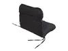 A black chair cushion with ties, shown against a white background. Voir les images du produit