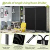 A collage of images showing a living room scene and close-ups of a room divider's features. Anteprima dell’immagine prodotto