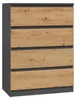 Topeshop M4 ANTRACYT/ARTISAN, Anthrazit, Eiche, 4 Produktbild-Vorschau 7