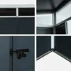 sweeek - Gartenschuppen aus Kunststoff 4,55 m² - Anthrazit Produktbild-Vorschau 4