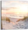 DEQORI Glasbild Echtglas 50x50 cm 'Abendruhe am Strand' Produktbild-Vorschau 1