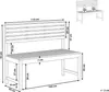 BELIANI Venkovní lavice akáciové dřevo 50 x 110 cm 2místný Náhled obrázku produktu 6
