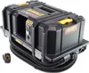 A black and yellow DeWalt industrial vacuum cleaner with a flexible hose and a remote control. Voir les images du produit