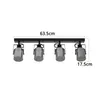 ZMH Deckenlampe Industrial  Wohnzimmer 4 Flammig E14 Produktbild-Vorschau 7