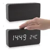 kwmobile Wecker Uhr in Holzoptik digital - Digitalwecker Produktbild-Vorschau 4