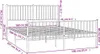 A diagram of a metal bed frame with dimensions indicated by lines and text. Náhled obrázku produktu