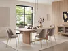FineBuy Design Esszimmerstühle Beige Samt 2er Set mit Produktbild-Vorschau 2