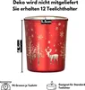 12er Set Teelichthalter Weihnachten Glas Windlicht Produktbild-Vorschau 2