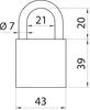 Abus Vorhangschloss Messing T84Mb/40 Vs. Nautic Produktbild-Vorschau 3