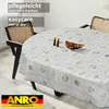 Tischdecke Floral Blumenkaro Blau Oval 240x140cm mit Produktbild-Vorschau 8