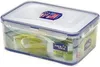 A clear plastic food storage container with a blue lid and white seal, filled with lettuce. Náhľad obrázku produktu