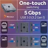 SWITCH SWITCH 1x2 a 2x1 USB 3.0 KVM A/B 5Gbps DVOUSTRANNÝ Náhled obrázku produktu 2