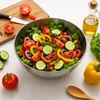 com-four® Salatschüssel Ø 29 cm aus Edelstahl - große Produktbild-Vorschau 3